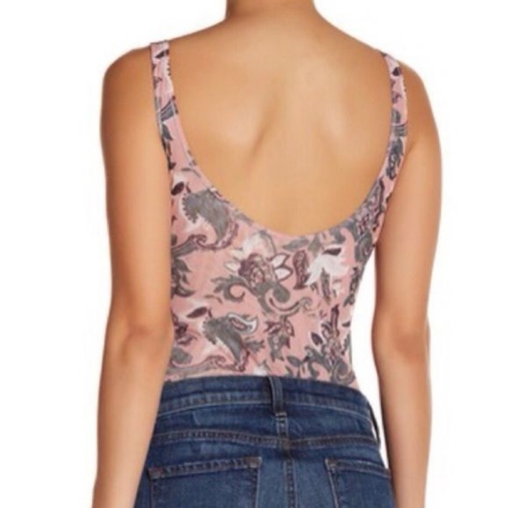 NWT Free People Printed So Fresh Mesh Bodysuit